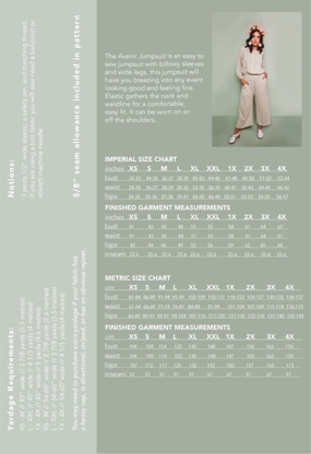 Snitmønster til buksedragt \'Avenir\' fra Friday Pattern Company