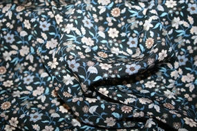 Blomstret Liberty crepe de chine