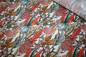 Liberty bomuld med koraller og fisk