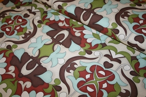 Viscose med retroblomster