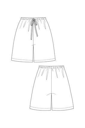 Snitmønster til løse bukser og shorts \'Aulio\'