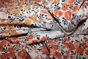 Blomstret viscose crepe