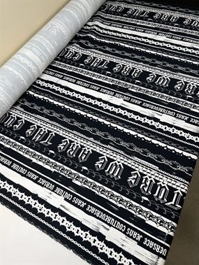 Bomulds-denim med print 'Versace'