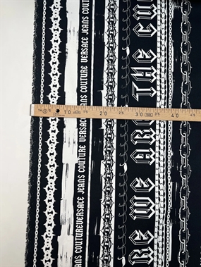 Bomulds-denim med print \'Versace\'