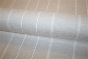 Stribet stof i bomuld og hør fra Italien