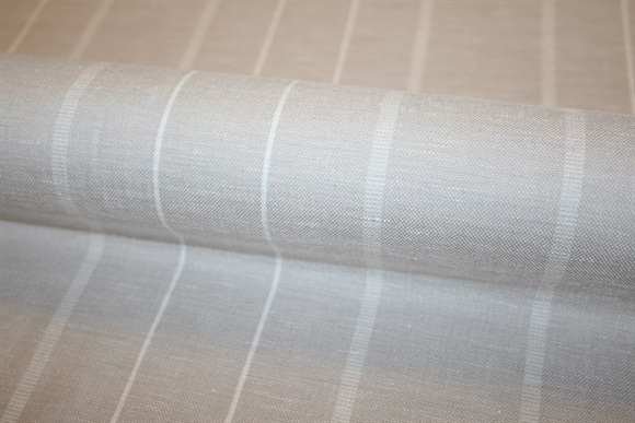 Stribet stof i bomuld og hør fra Italien