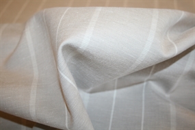 Stribet stof i bomuld og hør fra Italien