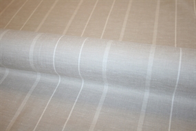 Stribet stof i bomuld og hør fra Italien