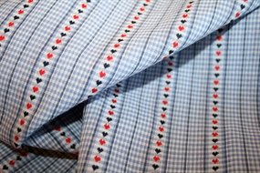 Bomuld med jacquard vævede hjerter