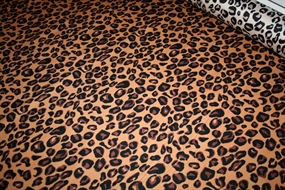 Bomuld stof med leopard print