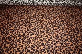 Bomuld stof med leopard print
