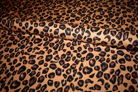 Bomuld stof med leopard print