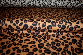 Bomuld stof med leopard print