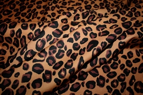Bomuld stof med leopard print