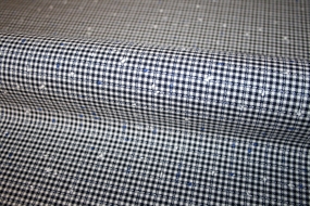 Vævet bomuldsstof med tern