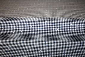 Vævet bomuldsstof med tern