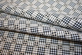 Bomuld med tern i vævningen 'Texas Stella IIII'