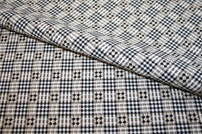 Bomuld med tern i vævningen \'Texas Stella IIII\'