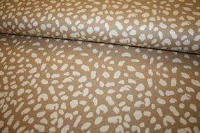 Jacquardstrikket bomuld med elastan og leopardmønster