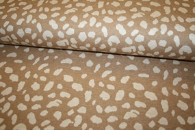 Jacquardstrikket bomuld med elastan og leopardmønster