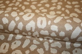 Jacquardstrikket bomuld med elastan og leopardmønster