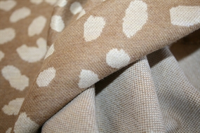 Jacquardstrikket bomuld med elastan og leopardmønster