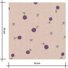 Bomuld -og viskoseblanding med lilla bærfrugter på sand bund