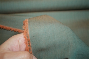 Grøn og orange changerende bomuldsstof