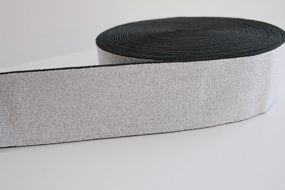 Sølv elastik 40 mm.