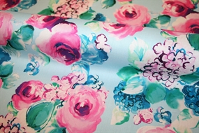 Italiensk deadstock bomuld med blomsterprint ND0738