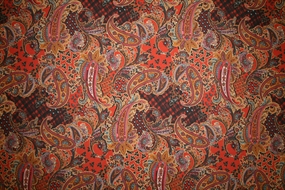 Uldblanding med paisley print