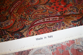 Uldblanding med paisley print