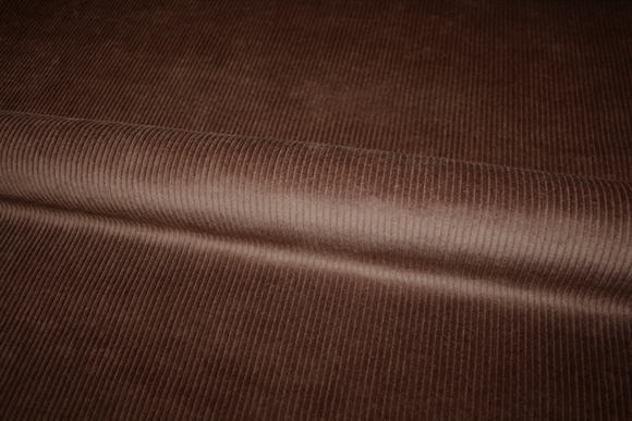 Chokoladebrun bomulds fløjl med elastan