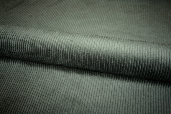 Army grøn bomuldsfløjl med elastan