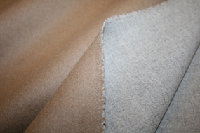 Dobbeltsidet frakkeuld i camel og lysegrå