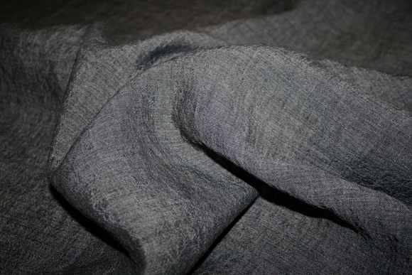 Grå melange hør -og bomuldsblanding fra Italien