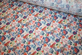 100% hør stof med orientalsk print