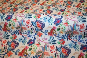 100% hør stof med orientalsk print