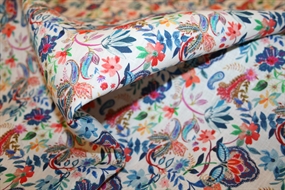 100% hør stof med orientalsk print