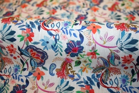 100% hør stof med orientalsk print