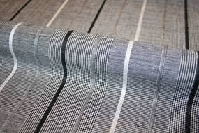 Sort og hvid viskose -og hørblanding