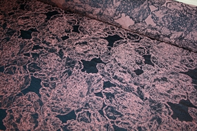 Blomstret jacquard stof 'Rosa Fiori'