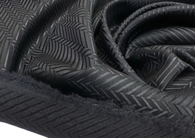 Sort jacquard i uld -og silkeblanding