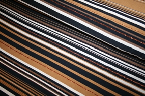 Stribet viscose jersey med lurex