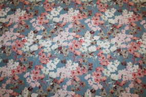 Blomstret bomuldsjersey