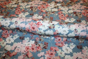 Blomstret bomuldsjersey