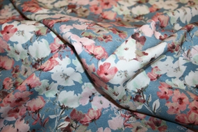 Blomstret bomuldsjersey