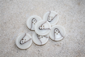 Offwhite 4-huls knap