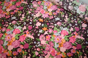 Liberty silke crepe de chine 'Bouquet Carnival'