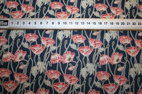 Liberty bomuldsstof tana lawn med valmuer \'Erito Poppy\'